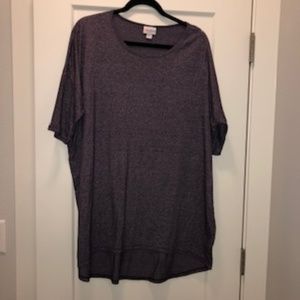 LuLaRoe Irma Shirt Purple Heather XL